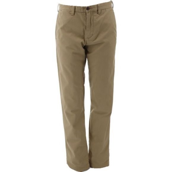 NWT LANDS' END STRAIGHT FLANNEL LINED CHINO PANTS ELMWOOD UNHEMMED 42 - Picture 1 of 10